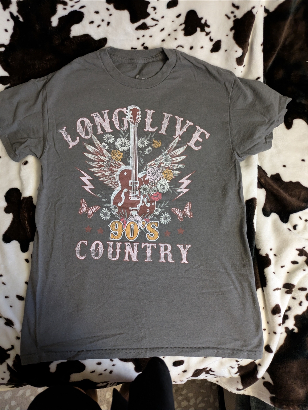 Long Live 90's Country Graphic Tee - Gray